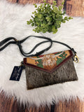 Cowhide Mixed Crossbody Purse