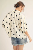 Paige Polka Dot Satin Top