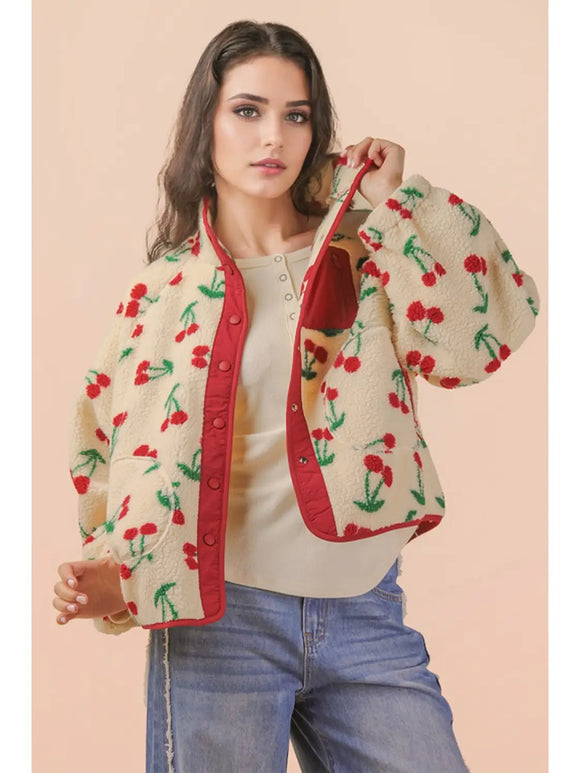 Kelly Cherry Fleece Jacket