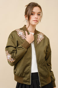 Jenna Embellished Bomber Jacket