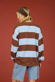 Madi Oversized Wide Stripe Crew Neck Top