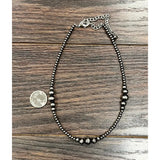 Handmade 15" Clustered Polish Navajo Necklace