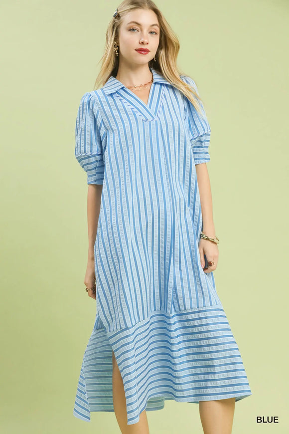 Valerie Floral Print Midi Dress-Navy  Missy's Boutique