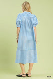 Brylee Striped Puff Sleeve Dress