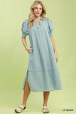 Demi Puff Sleeve Midi Dress
