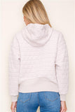 Brianna Quilted Hoodie-Ivory