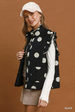 Polka Dot Quilted Ruffle Vest