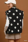 Polka Dot Quilted Ruffle Vest