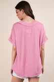 Joey Ribbed Knit Top-Pink