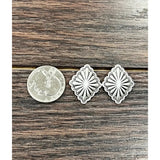 Brass Concho Stud Earrings