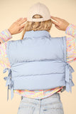 Truthy Bow Detail Vest- Baby Blue