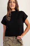Zoey Ribbed Mock Neck Sweater Top