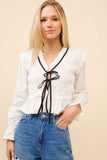 Haven Smocked Ruffle Tie Top