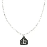 Western Initial Cattle Tag Necklace