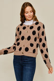Aubrie Polka dot Cardigan