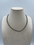 5mm 16"  Sterling Silver Plated Rondelle Copper Pearl Necklace