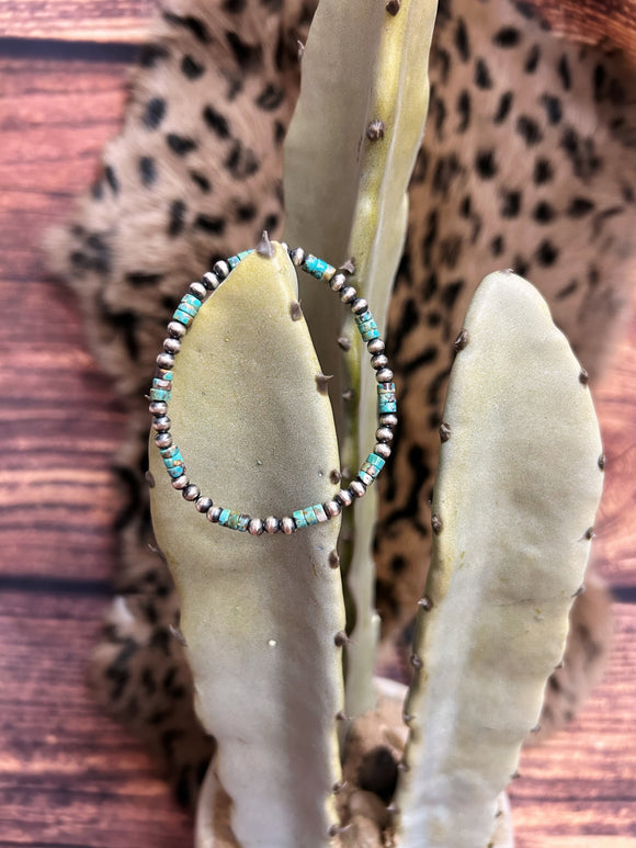 Navajo/Turq Stretch Bracelet