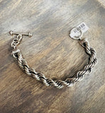 9 mm Sterling Silver Rope Bracelet