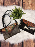 Cowhide Mixed Crossbody Purse