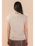 Josie Knit Sweater Vest- Tan