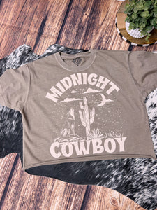 Cropped Midnight Cowboy Graphic Tee