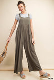 Remi Rayon Crepe Overalls-Olive