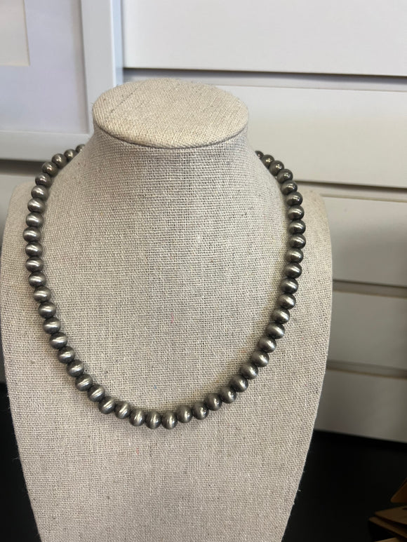 6 MM Navajo Faux Pearl Necklace