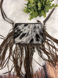 Fringe Cowhide Western Crossbody Purse