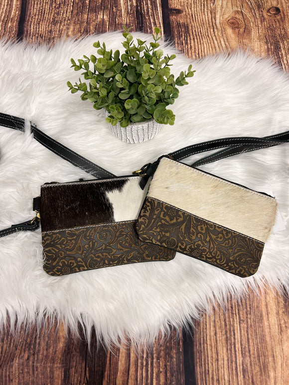 Crossbody Leather & Cowhide Purse