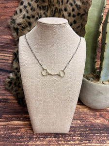 Mixed Metal Horse Bit Necklace