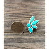 1.2" Western Turquoise Stud Earrings