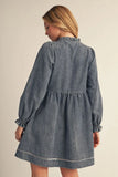 Maliah Embroidered Denim Dress