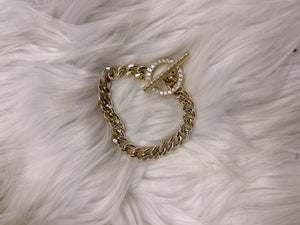 Diamond Stud Toggle Bracelet