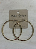 Thin Diamond Studded Hoop