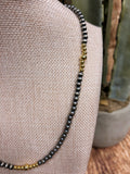18” Sterling Silver Navajo/14k Gold Plated Necklace