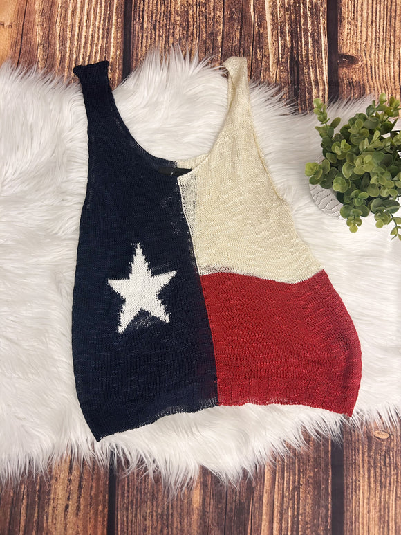 Texas Flag Knit Tank