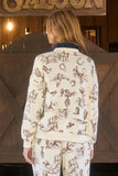 Jolee Western Print Crew Neck