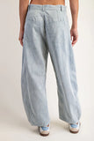Miley Pinstriped Barrel Jeans