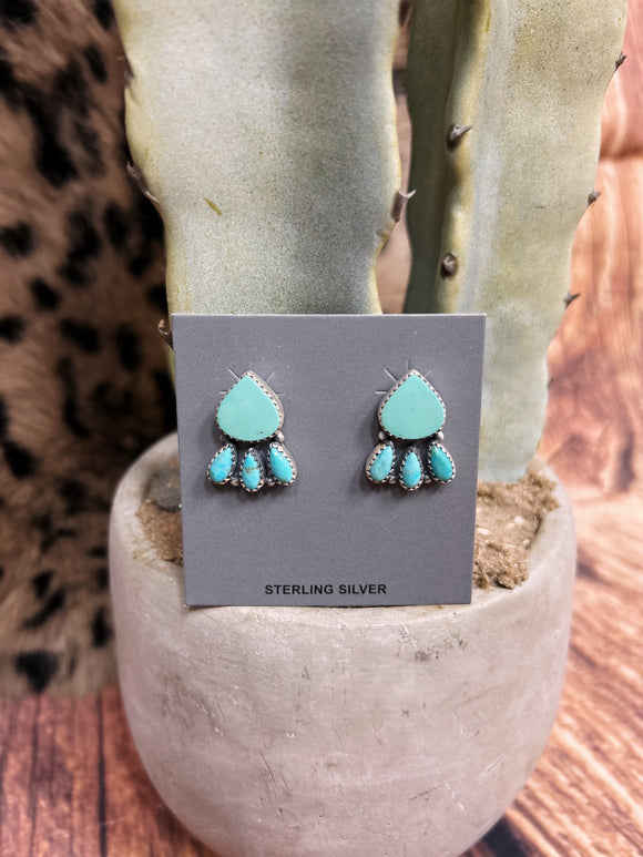 Turquoise Spayed Stud Earrings