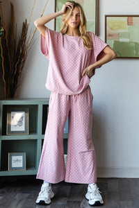 Emmie Checkered Set- Pink