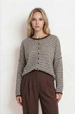 Tennile Stripe Button Down Sweater