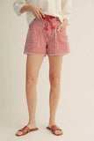 Karis Drawstring Waist Stripe Shorts