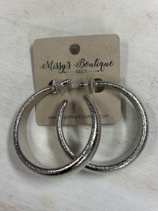 Chunky Wide Textured Hoop