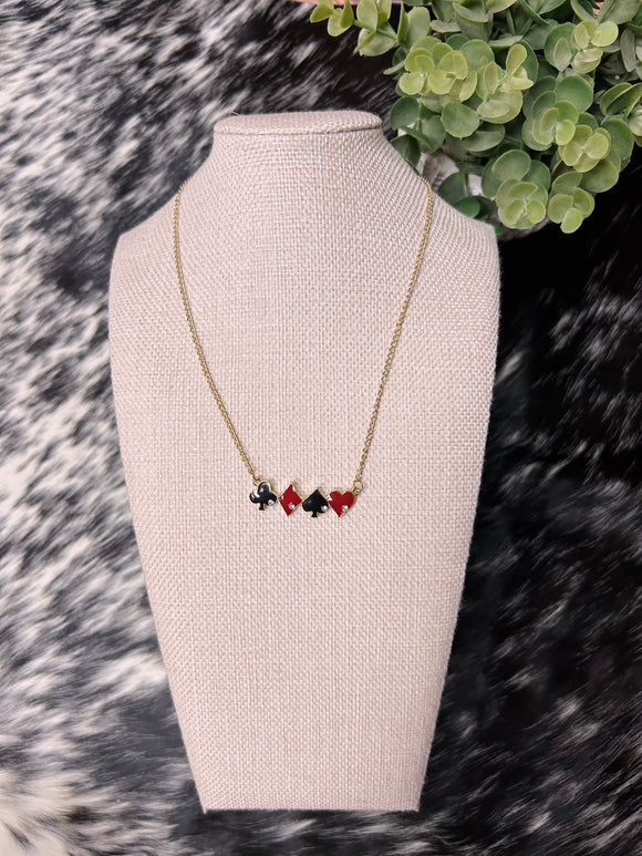 Ace of Spades Gold Necklace