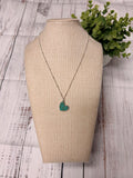 Heart Faux Turquoise Necklace