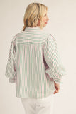 Lexi Button Down Stripe Top