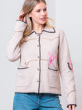 Keeley Embroidery  Sweater Jacket