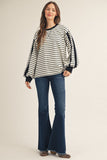 Layden Stripe Puff Sleeve Top