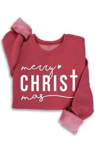 Merry Christmas Sweatshirt-Red