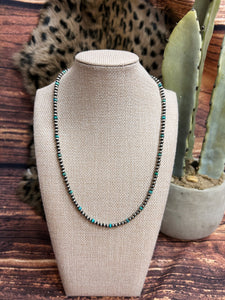 Turquoise Disc/Navajo Pearl Necklace